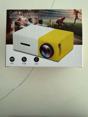 Portable Mini LED Projector, 1080P HD Home Theater with PC Laptop USB/SD/AV/HDMI